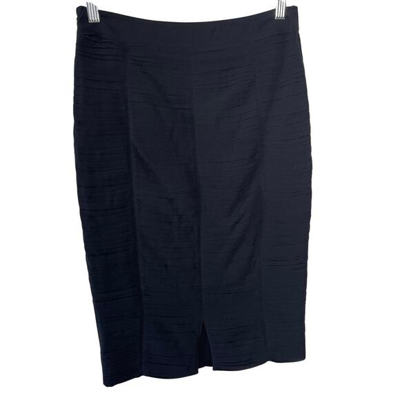 Burberry London Black Silk‎ Pencil  Knee Length Skirt Size 6 - Picture 2 of 8